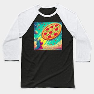 Pizza UFO Baseball T-Shirt